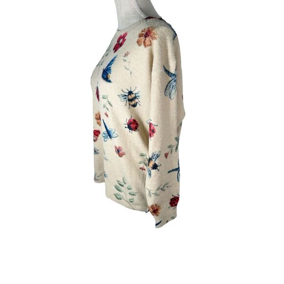 Boutique Floral Gardencore Knit Crewneck Long Sleeve Sweater - Picture 5 of 7